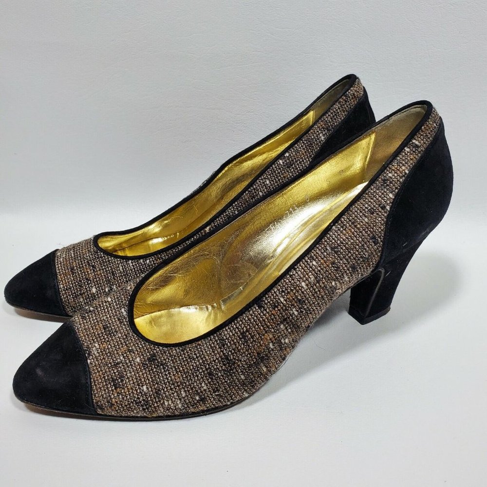 Escada Vintage Heels Size 8 A Multi-color Preowned